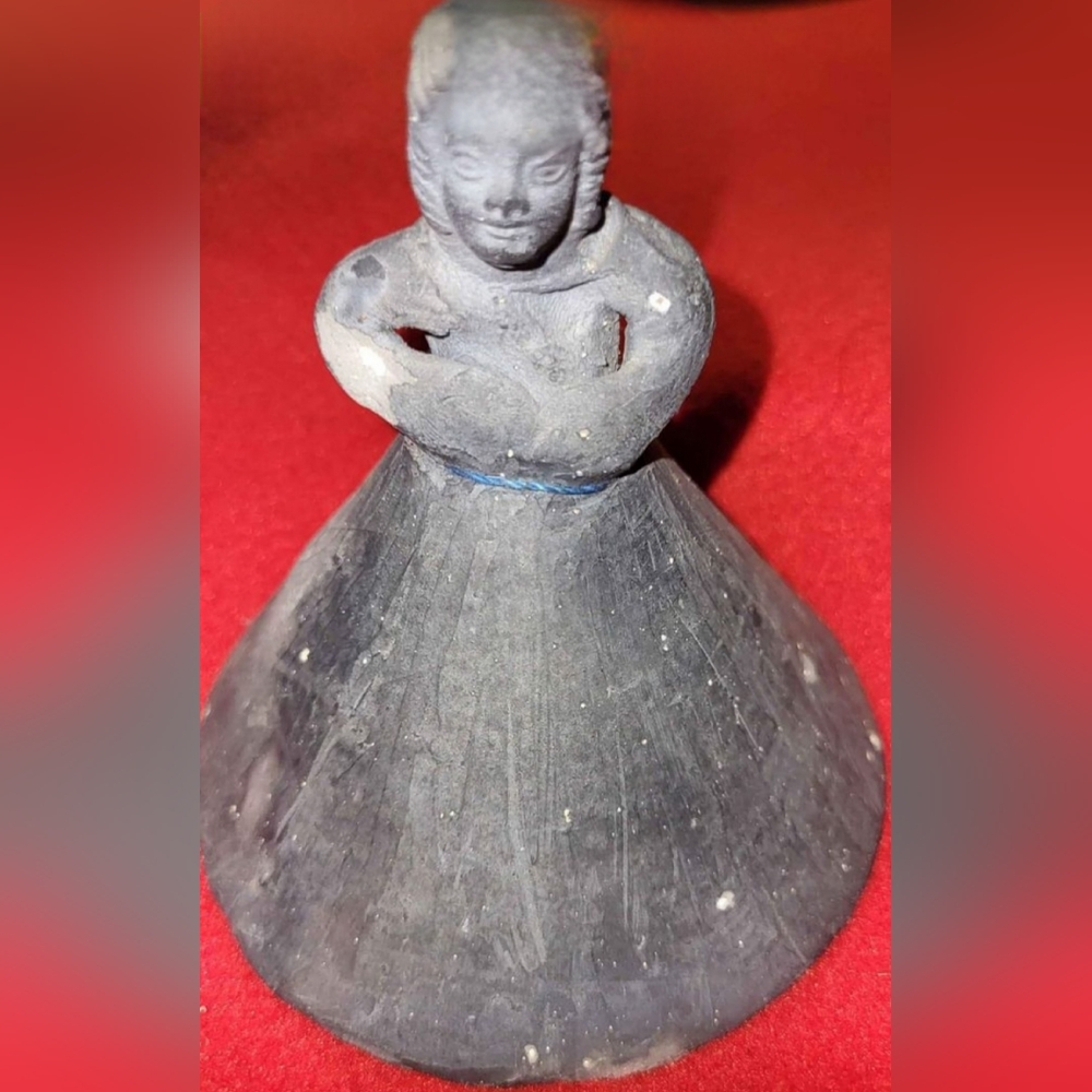 3 Vintage Barro negro mexico bells. Very rare.